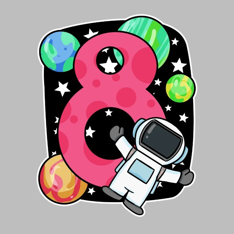 8e anniversaire 8 ans jeune astronaute de l’espace