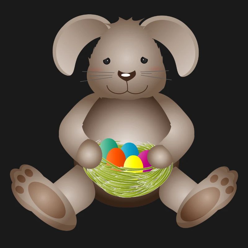 small Easter with Easter nest full of Easter eggs