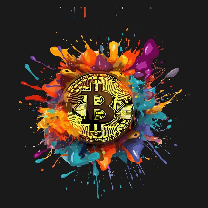 Splash de couleur Bitcoin