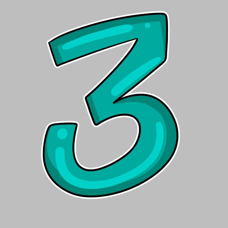 3 - Three - Third
