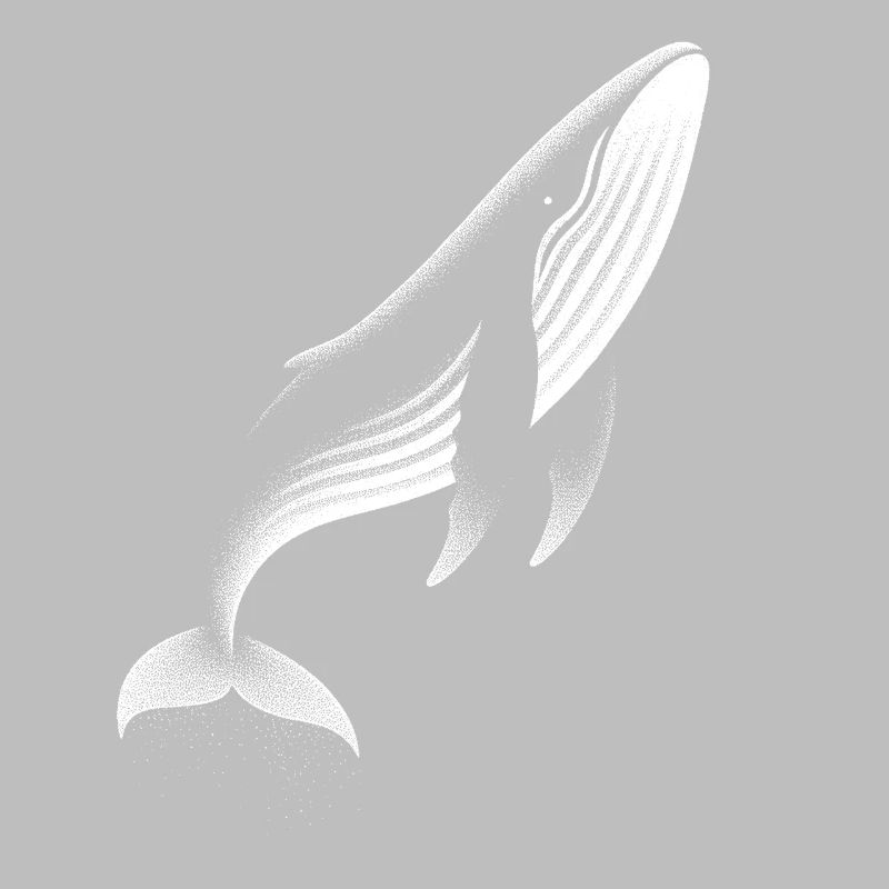 Stylish Whale Dotwork Design