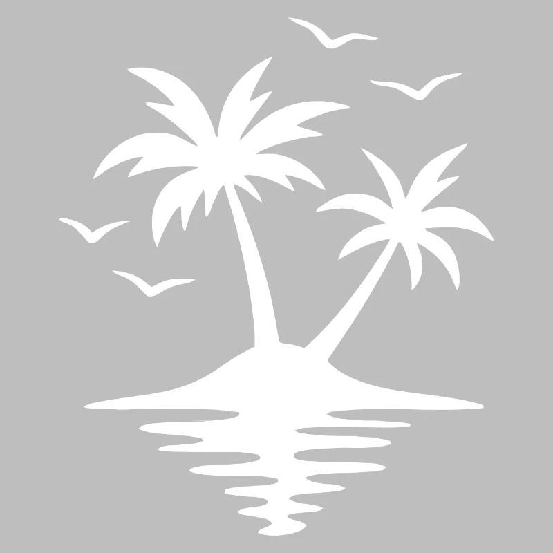 Silhouette de palmier coucher de soleil tropical