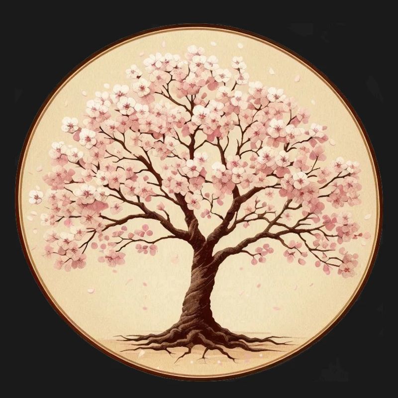 Delicate cherry blossom tree