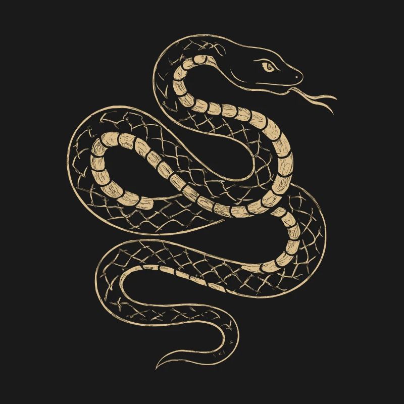Golden Snake Net Pattern