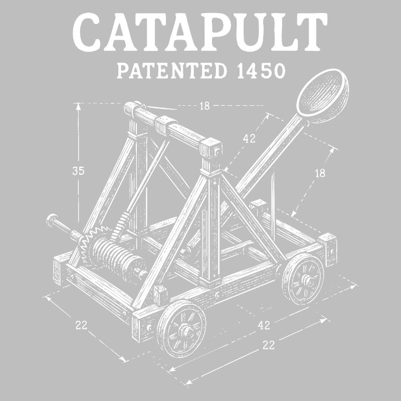 Conception de plan mécanique de catapulte