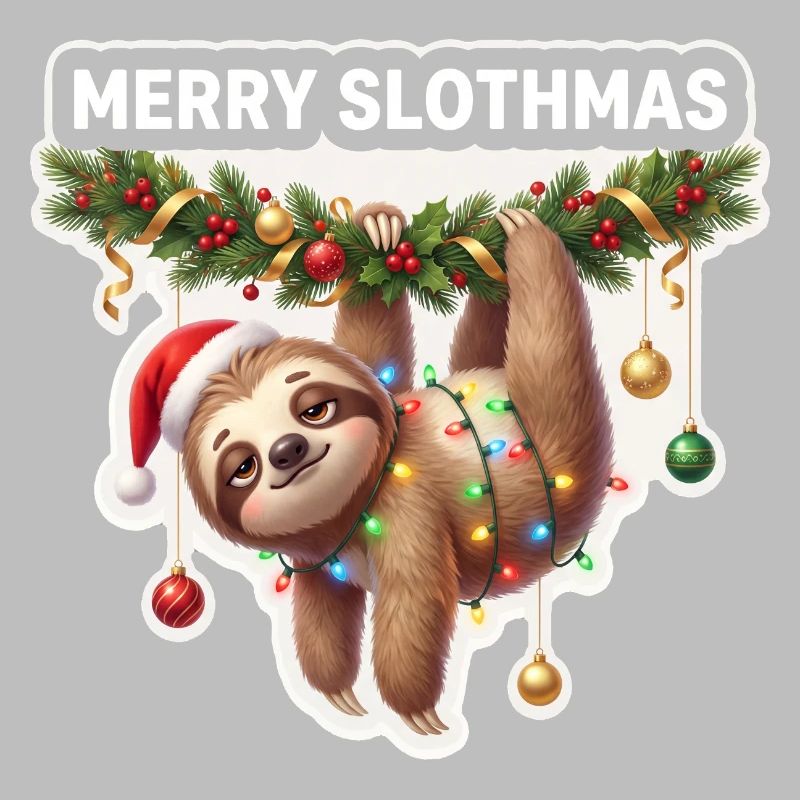 Happy Slothmas String Lights