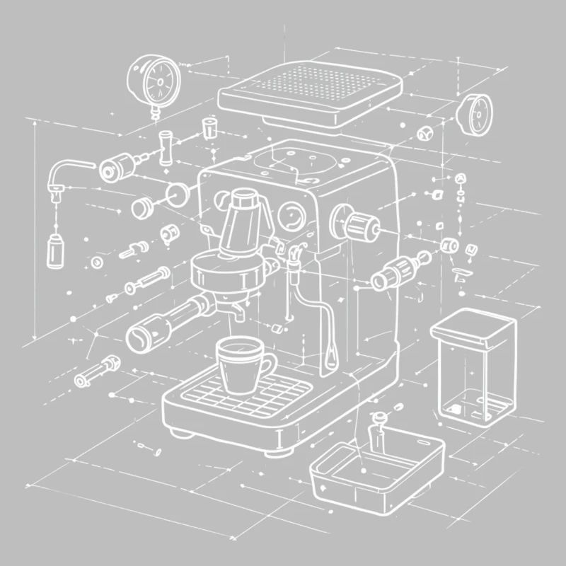 Plan de la machine à espresso