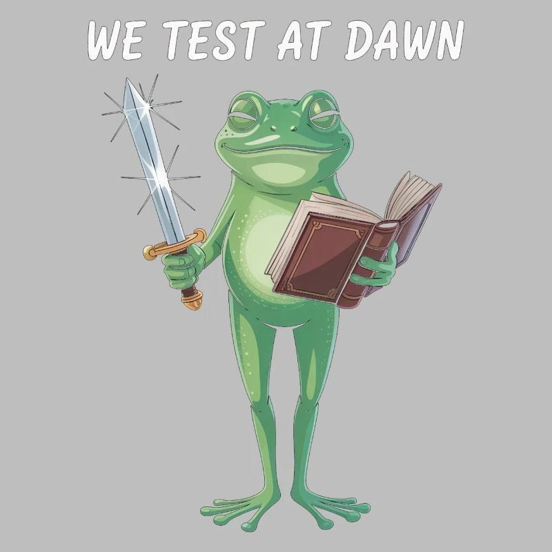 Dawn Quest Frog Sword and Scroll