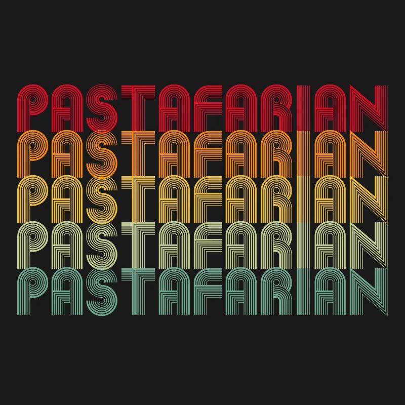 Rainbow Font Stack Pattern