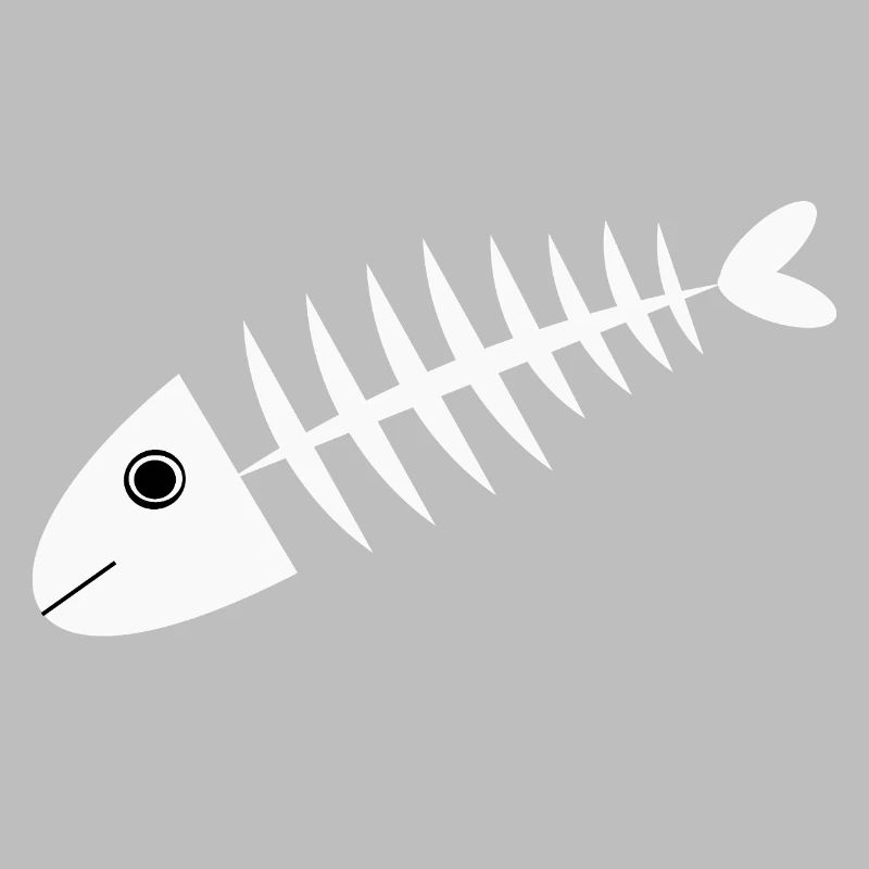 Fish White Herringbone Gift Angler