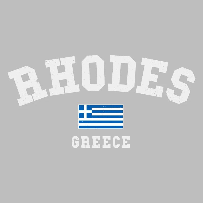 Drapeau de la Grèce de Rhodes