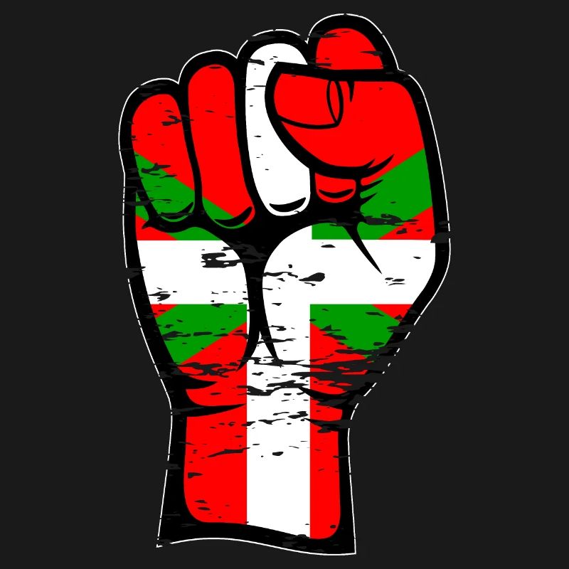 Poing de drapeau basque utilisé