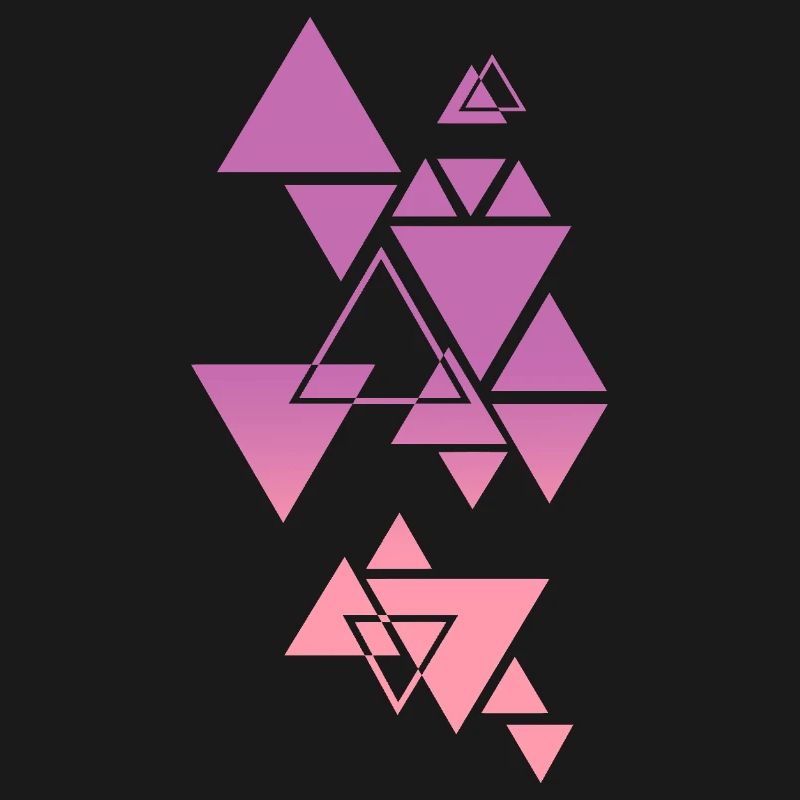 Gradient Triangle Pattern Pink