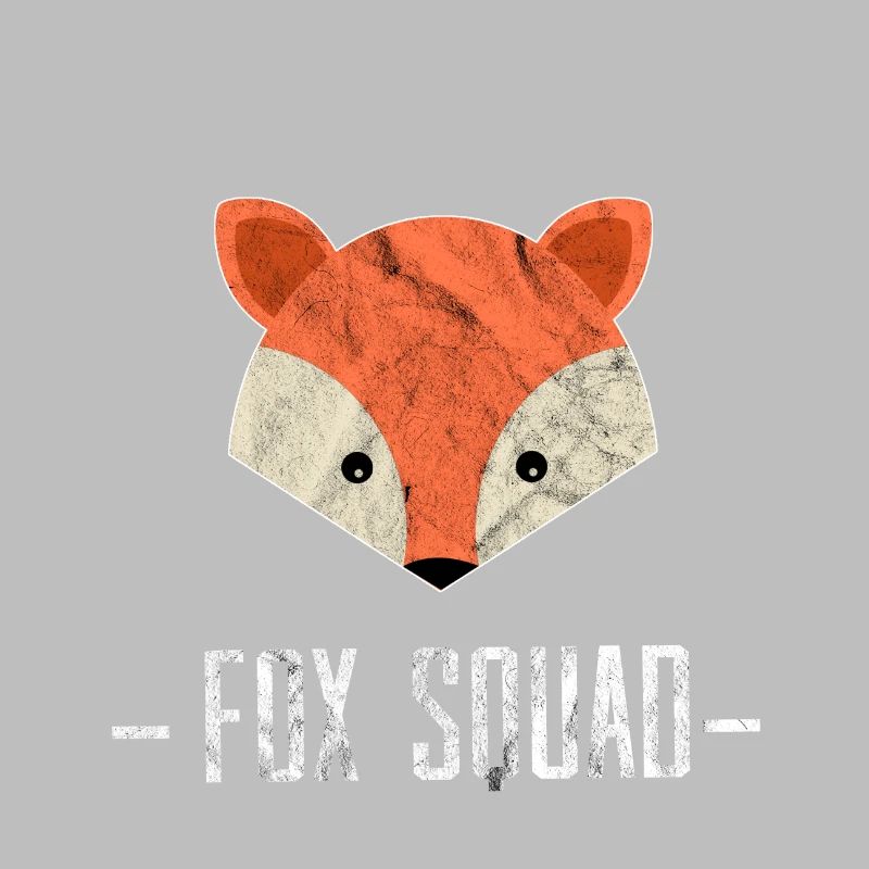 Fox Squad Logo Füchsin Waldbewohner Geschenk Idee