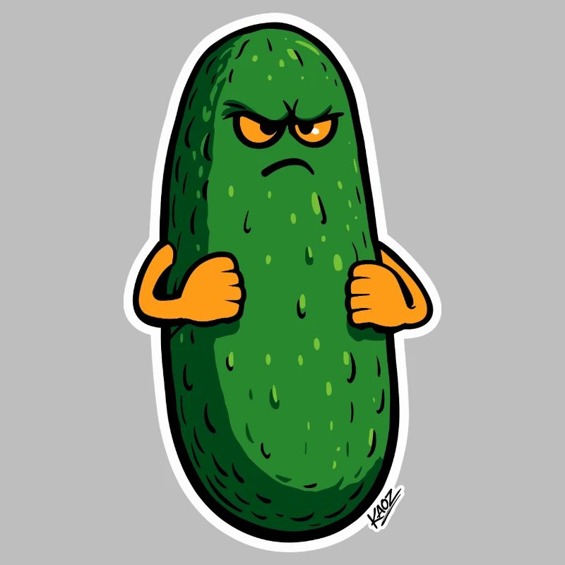 Grumpy Pickle Mascot