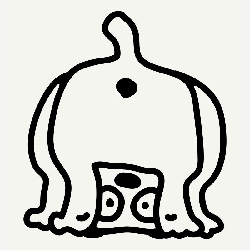Dog from behind - Line