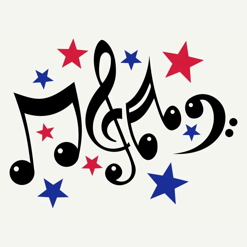 notes de musique et 3c étoiles