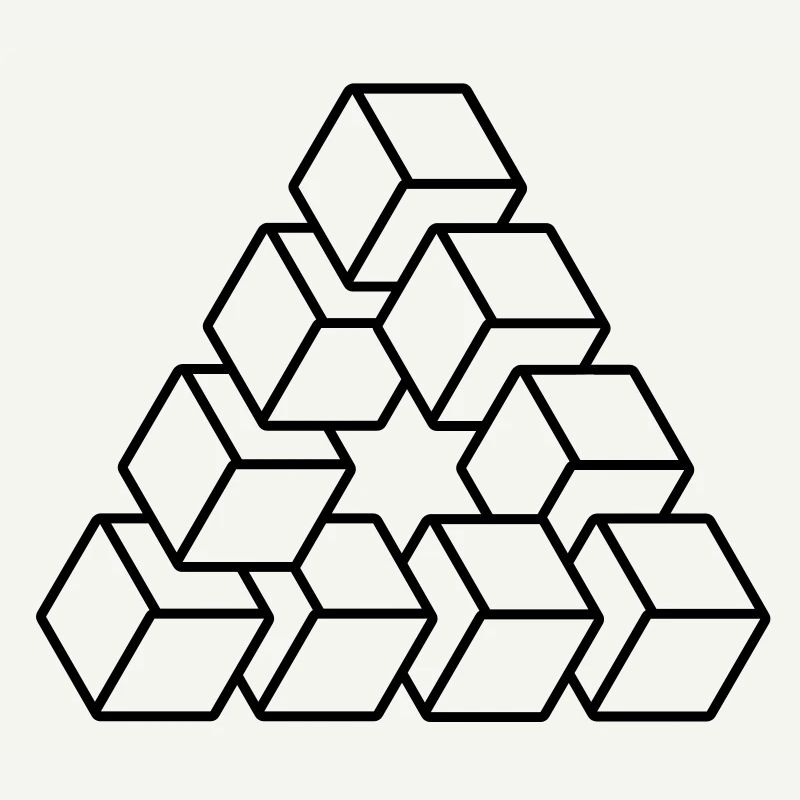 Square Triangle Hipster Illusion