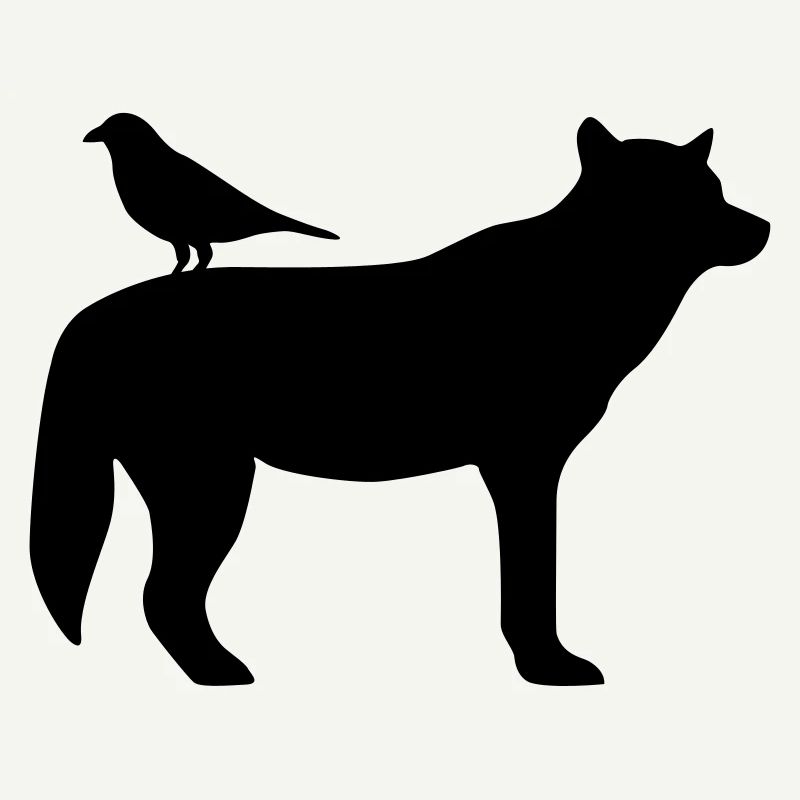 Loup et corbeau