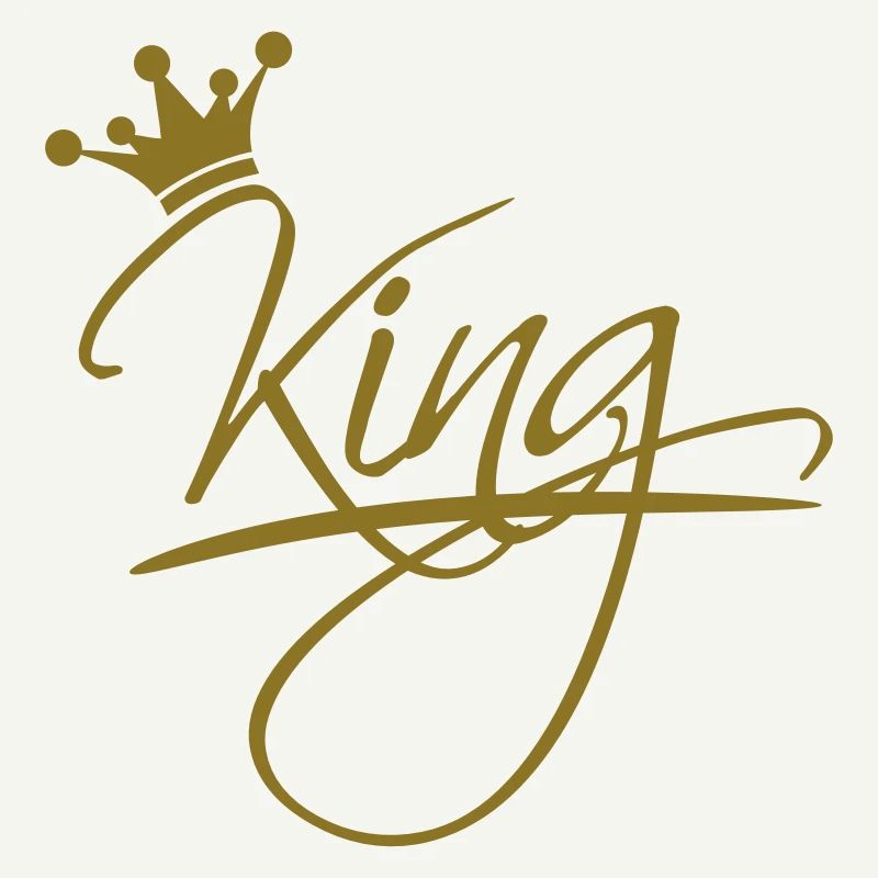 king text design logo cool chef crown