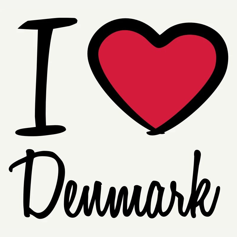 I Love Denmark Danmark Logo