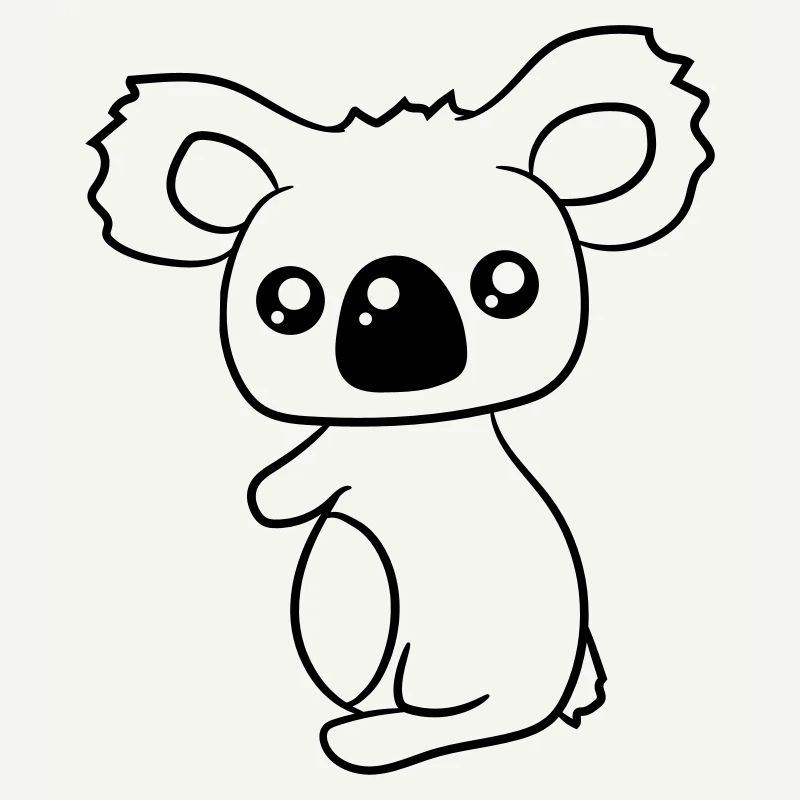 doux petit koala mignon détient sur