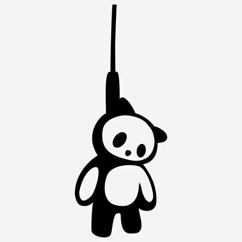 Hanged dead Panda Bear