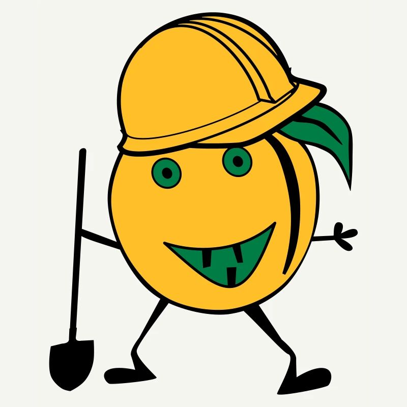 Orangen Bauarbeiter