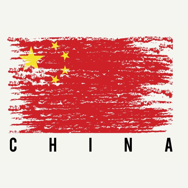 Drapeau chinois pinceau