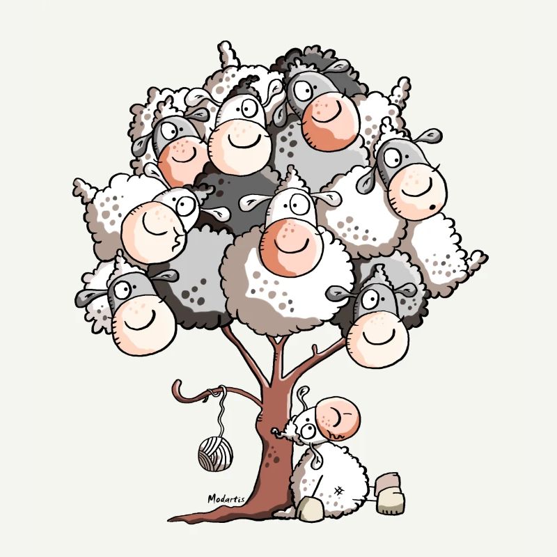 Funny Sheep Tree