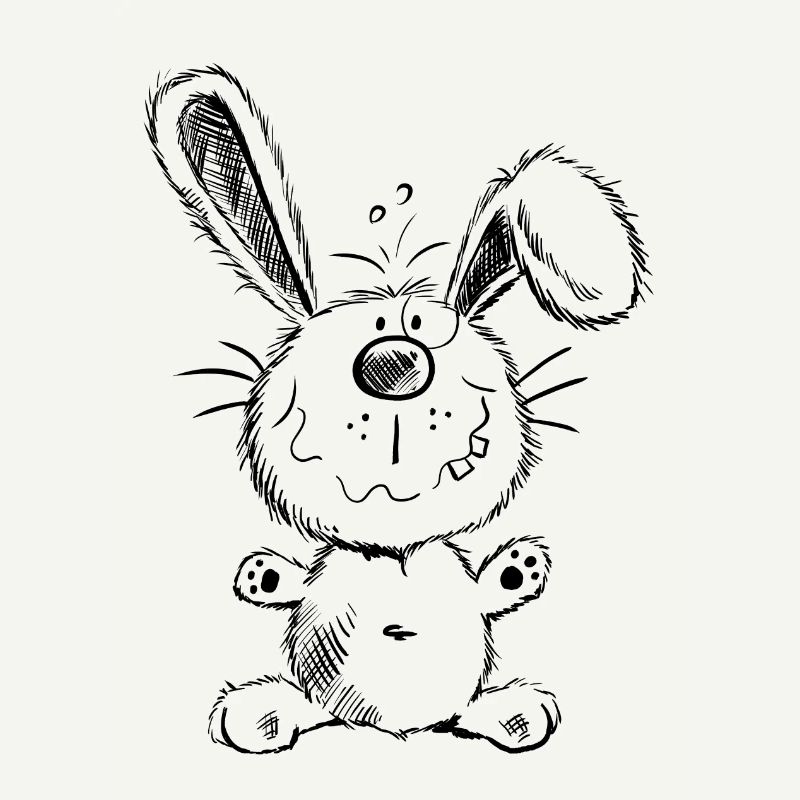 Fluffy bunny - Rabbit - Comic - Animal