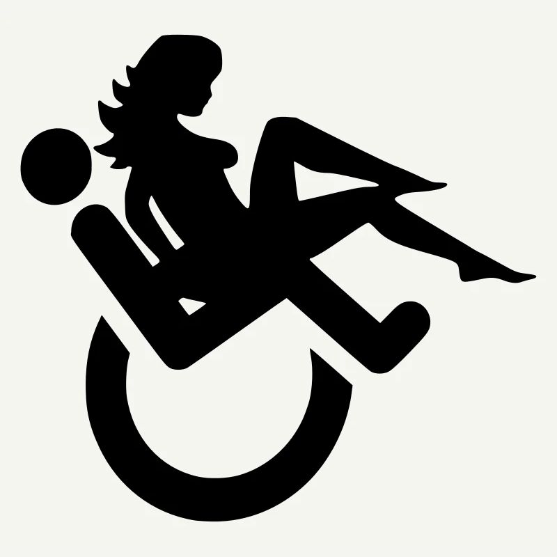 Utilisateur d’un fauteuil roulant avec une dame sur les genoux #