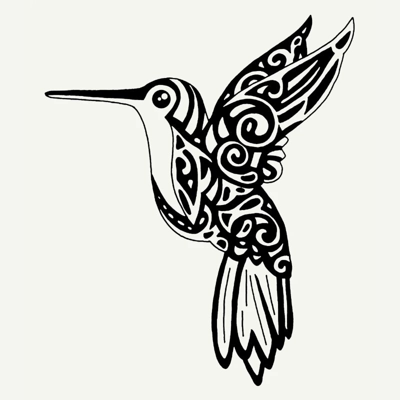 Schwarzer Kolibri-Vogel