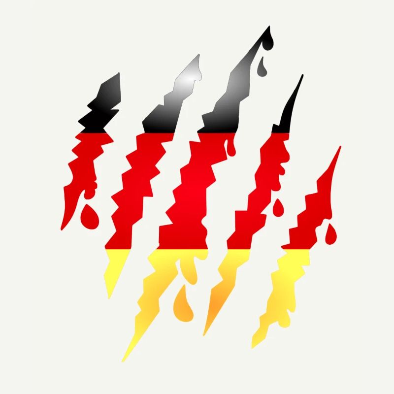Griffes Griffes avec drapeau de l’Allemagne