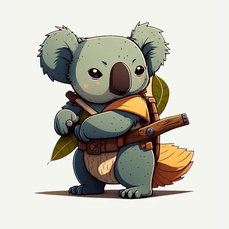 Koala as samurai