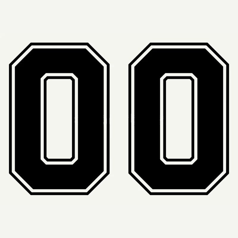 Zahl Null 00