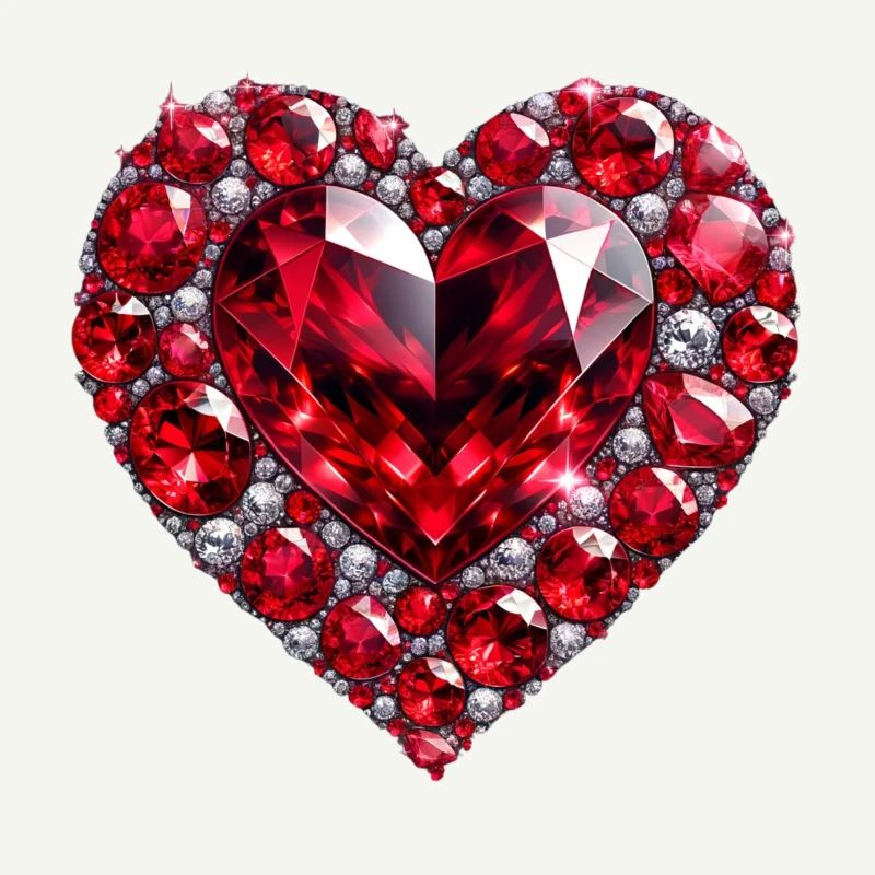 Ruby d'amour en cristal