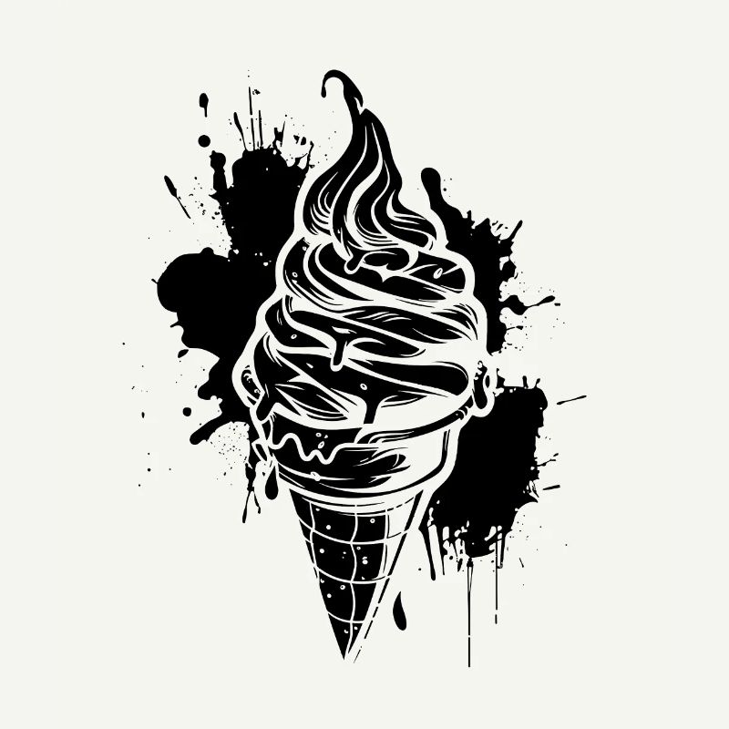 Cornet de crème glacée glace molle