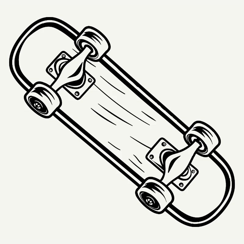 Skateboard style dessin animé