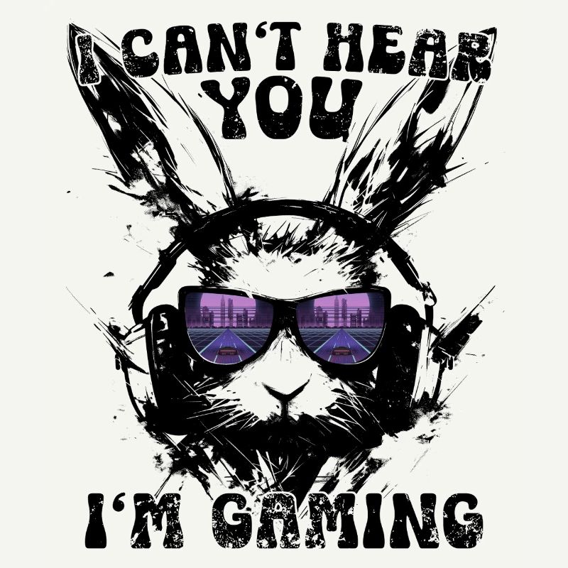 Je ne t’entends pas, je joue à la synthwave rétro Bunny
