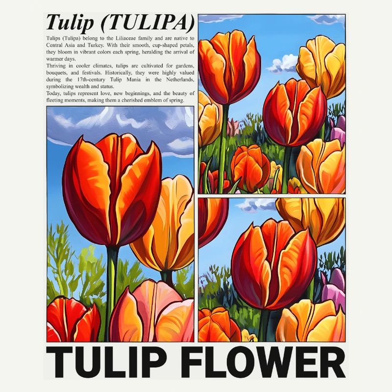 Tulip Flower Nature Spring Botanical Gift