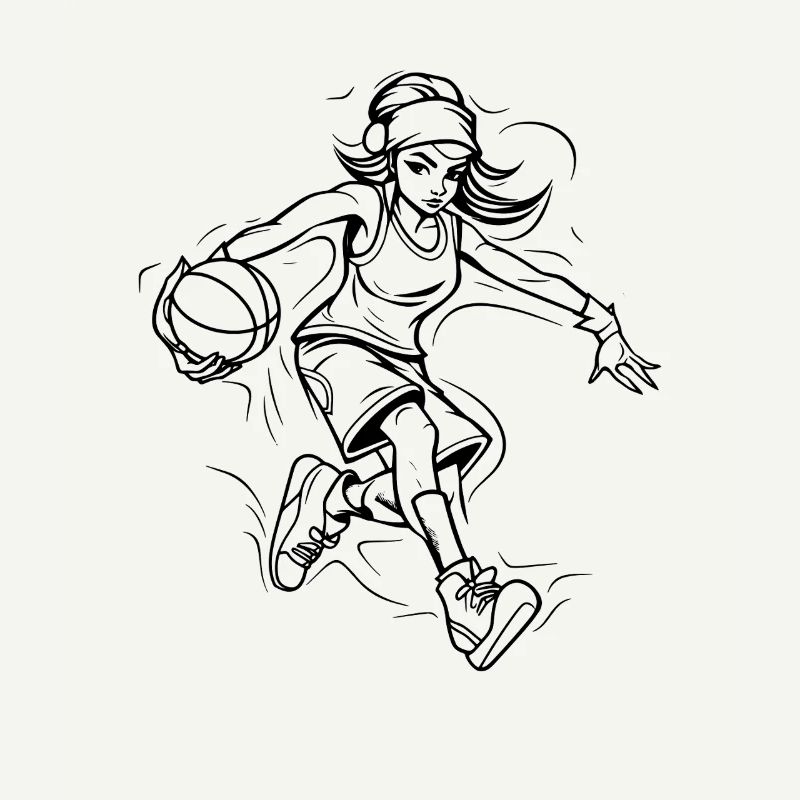 Basketball Player Drawing