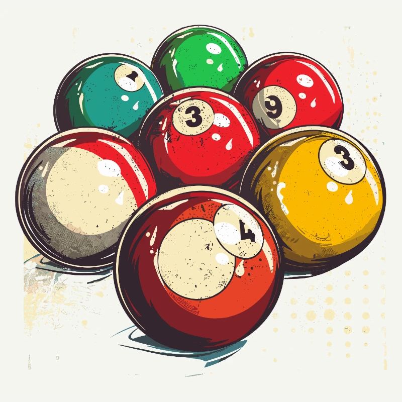 Boules de billard graphiques
