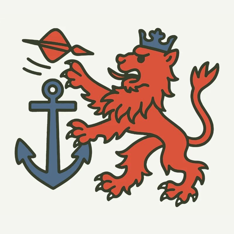 Lion de Düsseldorf avec fléchette