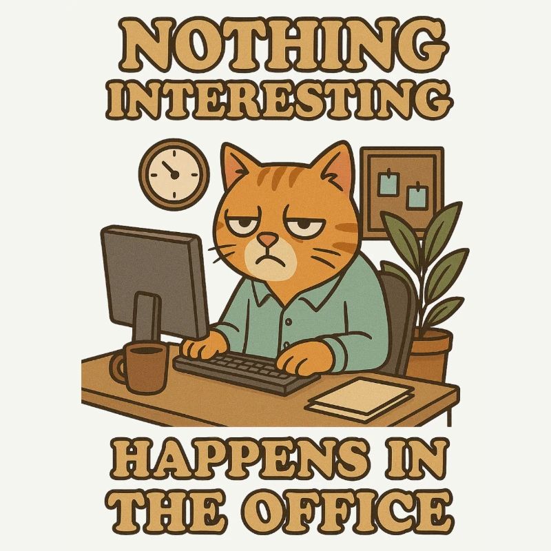 Rien d’intéressant Chat de bureau