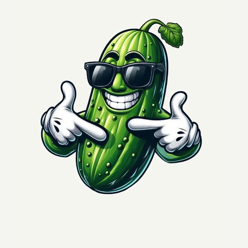 Coole Gurke mit Sonnenbrille Sommerstyle Eitelkeit