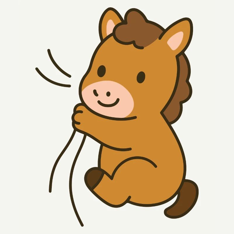 Cuddled foal