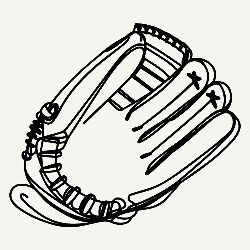 Baseball Glove Drawing