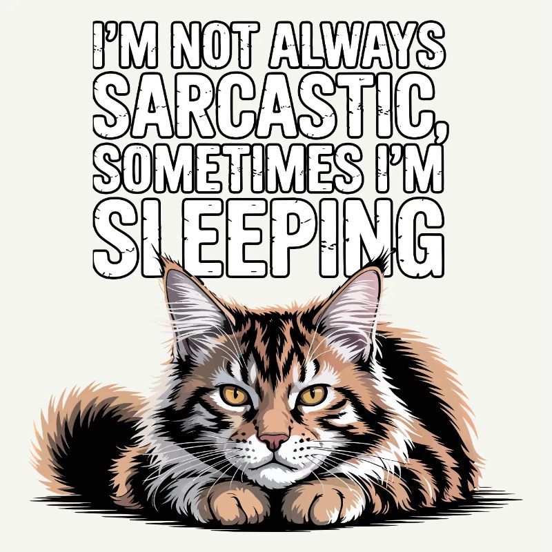 Sommeil de chat sarcastique