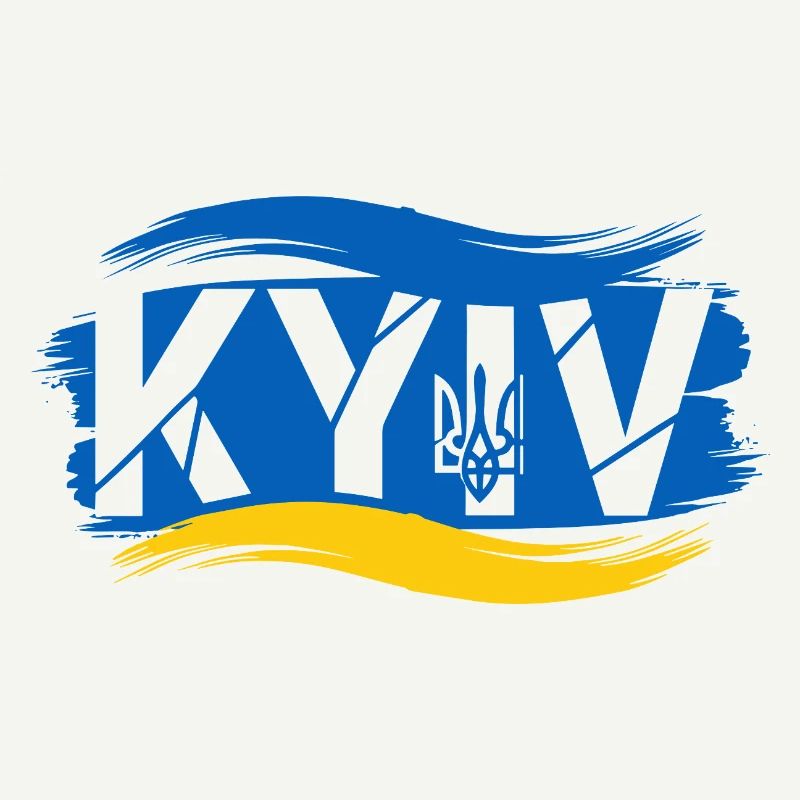 Trident ukrainien et drapeau abstrait